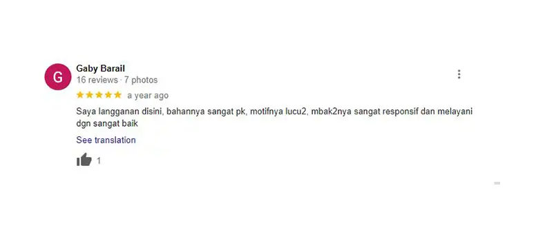 Tangkapan layar ulasan pembeli (google)