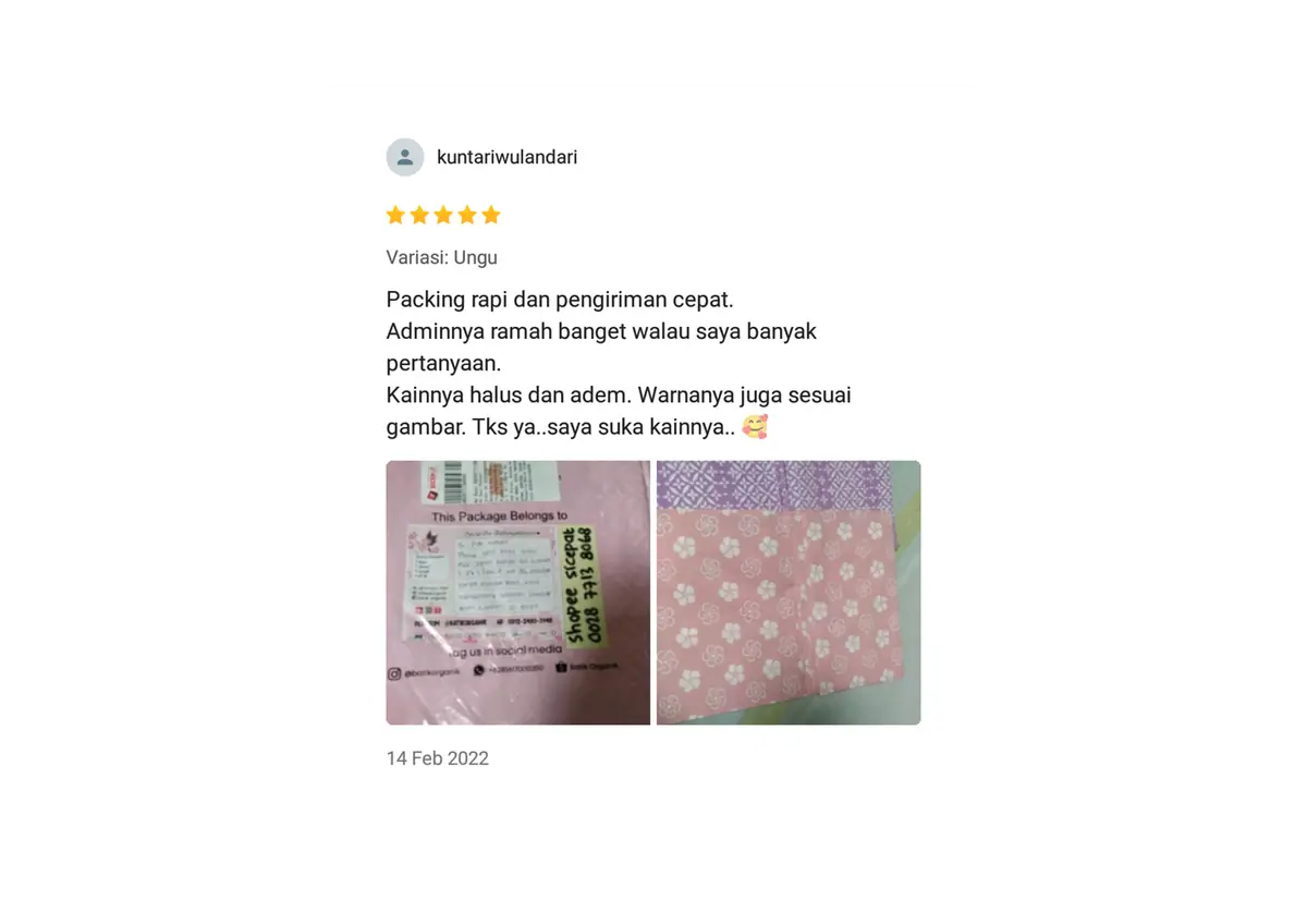 Tangkapan layar ulasan pembeli (others)