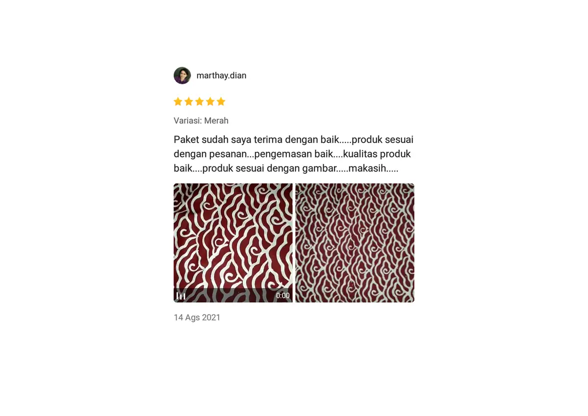 Tangkapan layar ulasan pembeli (others)