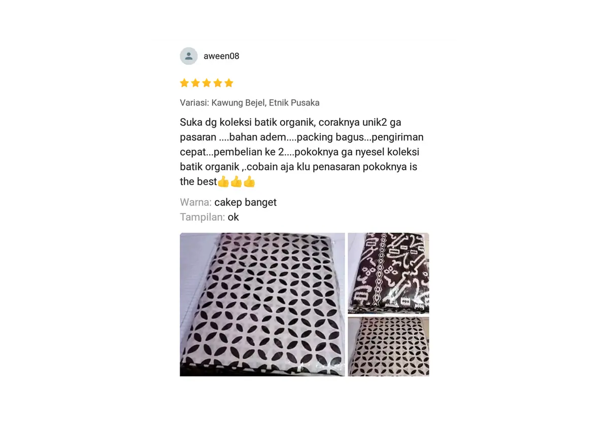 Tangkapan layar ulasan pembeli (others)