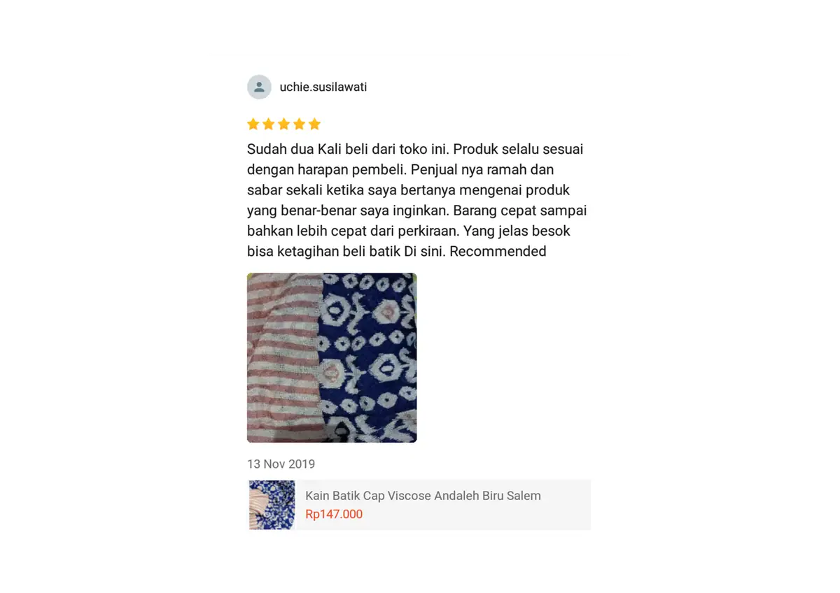 Tangkapan layar ulasan pembeli (others)