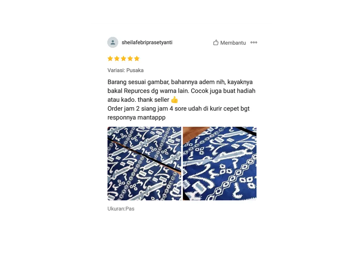 Tangkapan layar ulasan pembeli (others)