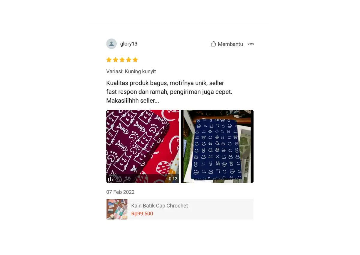 Tangkapan layar ulasan pembeli (others)